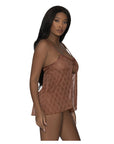 Caramel Kiss Fly Away Baby Doll And Thong Set