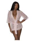 Seabreeze Flutter Sleeve Robe with Lace Trim