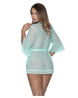 Seabreeze Flutter Sleeve Robe with Lace Trim
