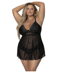 Modern Romance Baby Doll And Split Crotch Tanga