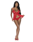 Ooh La Lace Baby Doll And Split Crotch Panty Set