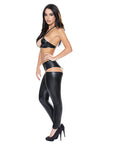 Liquid Onyx Halter Bra And Cutout Pants