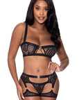 Rude Awakening Balconette Bra & Stirrup Thong Set