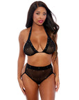 Popsi Rhinestone Fishnet Bra Set