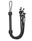 Short Leather Braided Flogger - Black