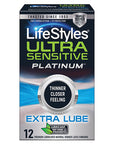 LifeStyles Ultra Sensitive Platinum Extra Lube Condoms