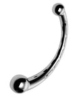 The Chrome Crescent Dual Ended Dildo