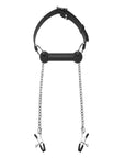 Equine Silicone Bit Gag With Nipple Clamps