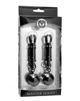 Black Bomber Nipple Clamps With Ball Weights
