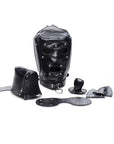 Muzzled Universal BDSM Hood with Removeable Muzzle
