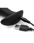 Silicone Prostate Vibrator with Remote Control Black