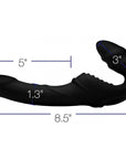 Pro Rider 9X Vibrating Silicone Strapless Strap-On with Remote Control