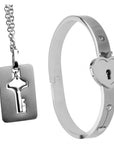 Cuffed Locking Bracelet & Key Necklace