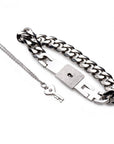 Chained Locking Bracelet & Key Necklace