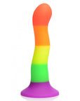 Proud Rainbow Silicone Dildo With Harness