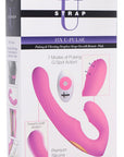 15X U-Pulse Silicone Pulsating and Vibrating Strapless Strap-on with Remote