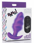 Bang 21X Vibrating Silicone Swirl Butt Plug With Remote Control