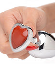 Gemstones Red Jasper Heart Anal Plug