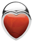 Gemstones Red Jasper Heart Anal Plug