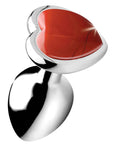 Gemstones Red Jasper Heart Anal Plug