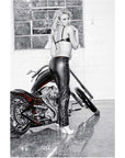 Faux Rivited Leather Pants