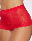 Allure Passion & Pearl High Waist Sheer Thong Panty