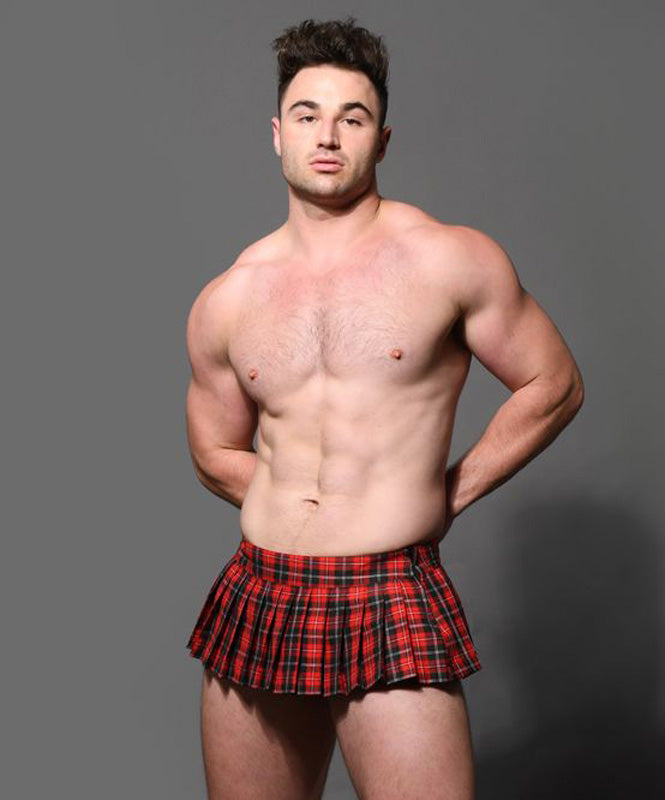 Andrew Christian Unleashed Plaid Skirt