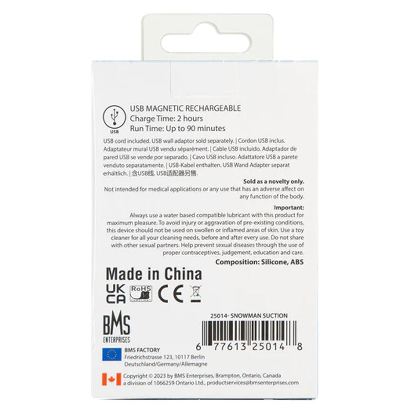 Snowy Kiss Clitoral Suction Vibrator