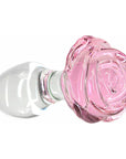 Rosy Luxurious Glass Anal Plug