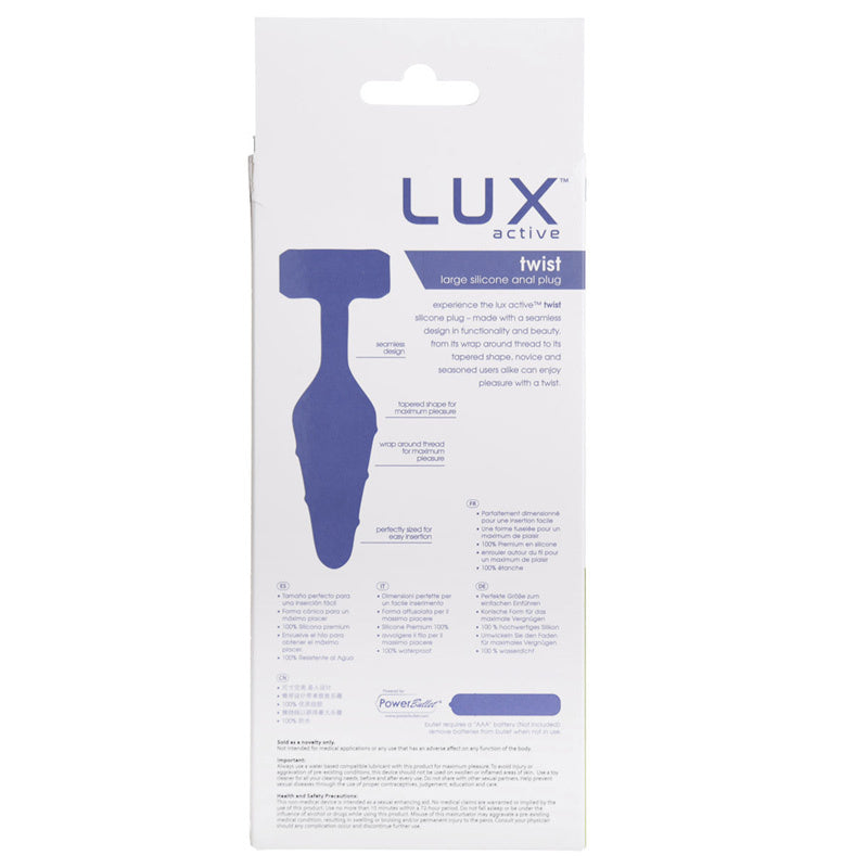 Lux Active Twist Silicone Anal Plug