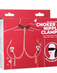 Punishment Rose Gold Choker & Nipple Clamps
