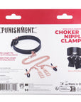 Punishment Rose Gold Choker & Nipple Clamps