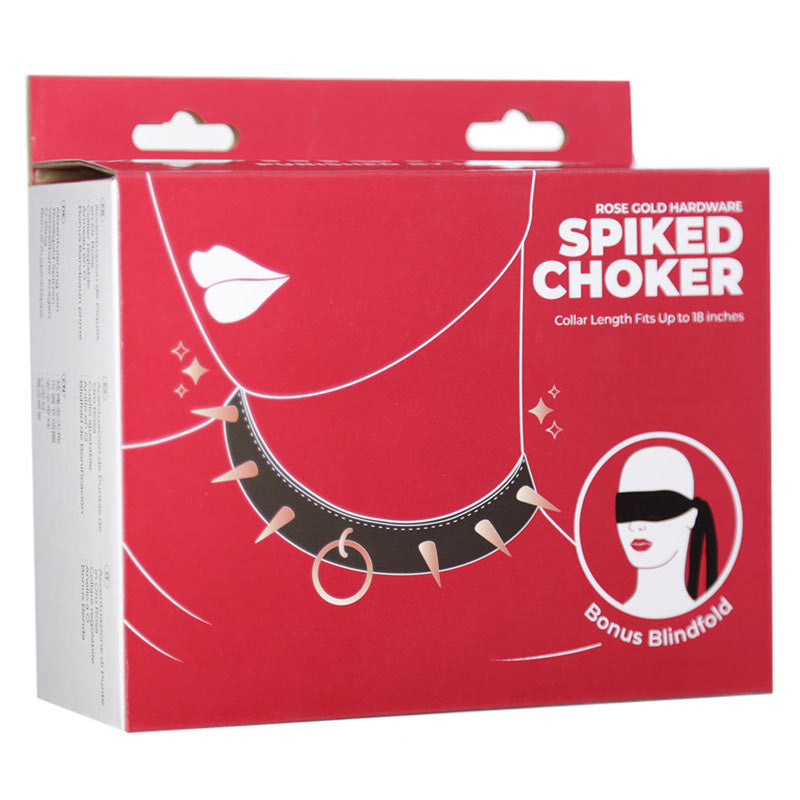 Punishment Rose Gold Spiked Choker