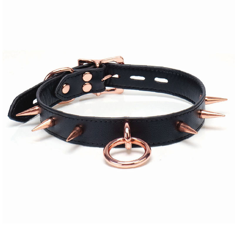 Punishment Rose Gold Spiked Choker