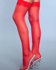 Sheer Thigh High With Back Seam