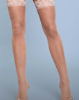 Fishnet Thigh Highs With Lace Top