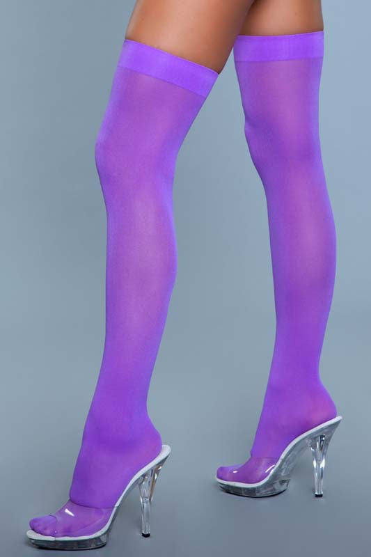 Opaque Nylon Thigh Highs