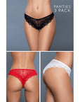 Florence 3 Pack Lace Brazilian Panty