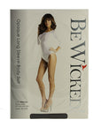 Opaque Long-Sleeve Body Suit
