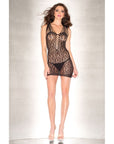 Leopard Print Mini Dress With Keyhole Front