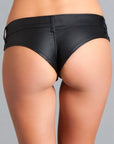 Pu Mini Denim Shorts