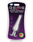 Cloud 9 Novelties Gems Silver Chromed Tall Anal Plug