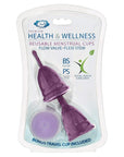 Cloud 9 Novelties Health & Wellness Reusable Menstrual Cups 3 pack With Bonus Travel Cup