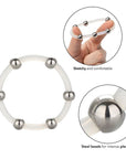 Steel Beaded Silicone Ring