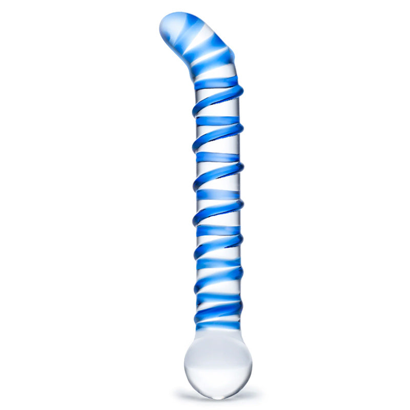 Mr. Swirly 6.5 Inch G-Spot Glass Dildo