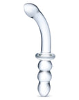8 Inch Ribbed G-Spot Glass Dildo