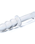 8 Inch Ribbed G-Spot Glass Dildo