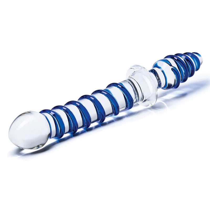 10 Inch Mr. Swirly Double Ended Glass Dildo &amp; Butt Plug