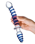 10 Inch Mr. Swirly Double Ended Glass Dildo & Butt Plug