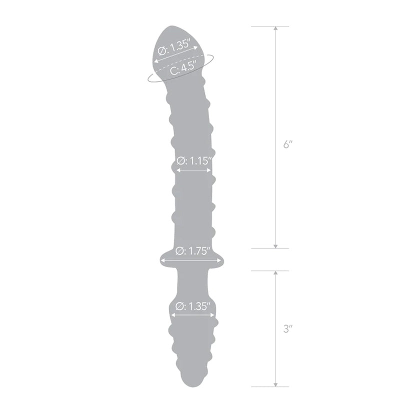 10 Inch Mr. Swirly Double Ended Glass Dildo &amp; Butt Plug